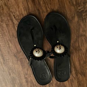 Tory Burch Black Thong Sandal